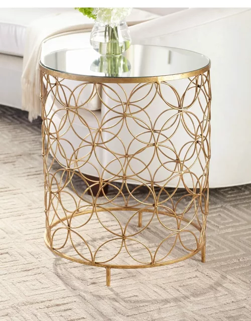 Sherry Mirror Top Side Table
