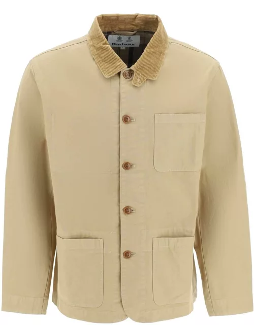 BARBOUR CHORE JACKET WITH CORDUROY COLALR