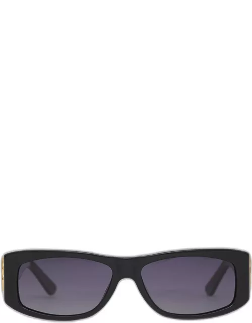 ANINE BING Siena Sunglasses in Black With Gold