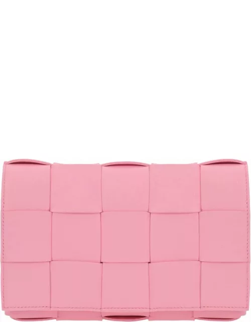 Braided pink Cassette shoulder bag