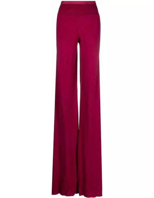 Fuchsia wide-leg long trouser
