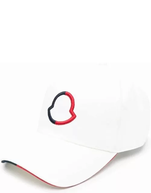White embossed logo baseball cap