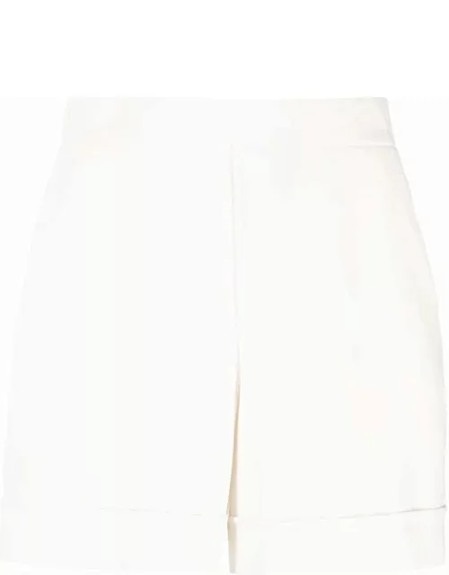 White shorts with elastic waistband