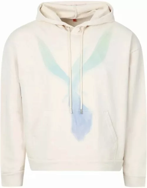 White hooded sweatshirt with Guardians print