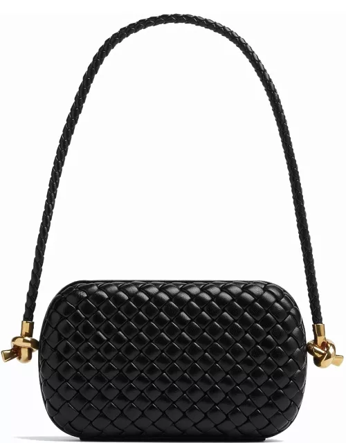 Black Knot clutch bag with shoulder strap