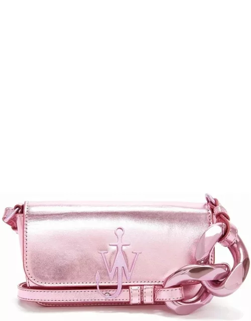 Chain Anchor metallic pink shoulder bag
