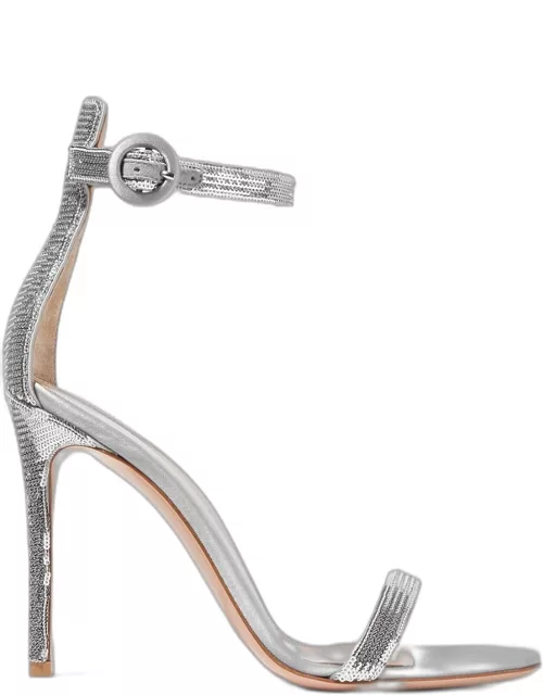 Portofino silver sandal with sequin