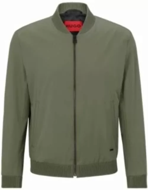 Extra-slim-fit jacket in performance-stretch cotton- Khaki Men's Sport Coat