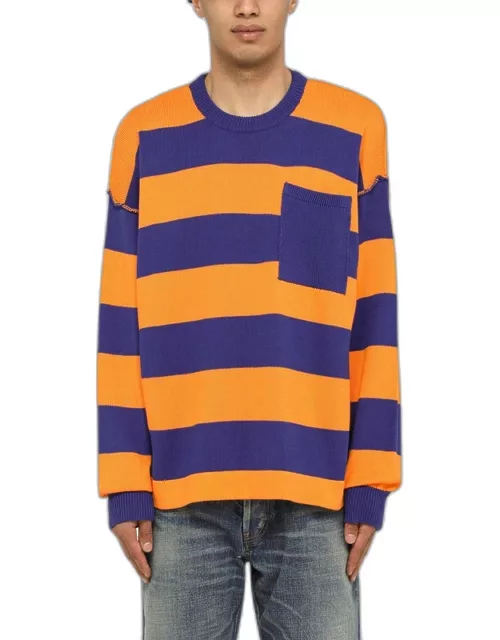 Orange/purple striped jumper