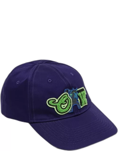 Purple hat with embroidery