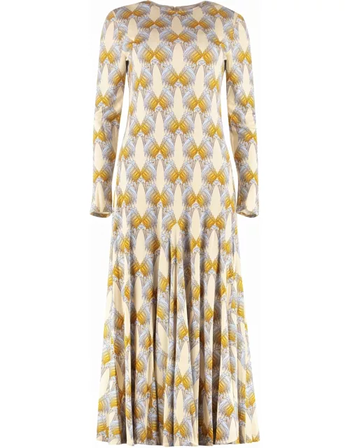 Tory Burch Printed Flared Dres