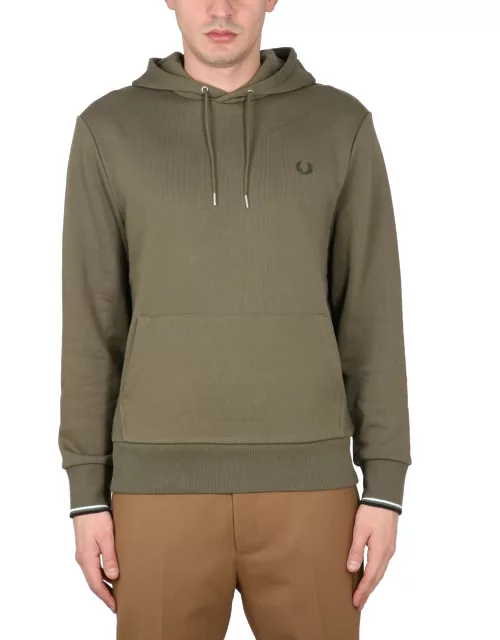 fred perry sweatshirt with logo embroidery