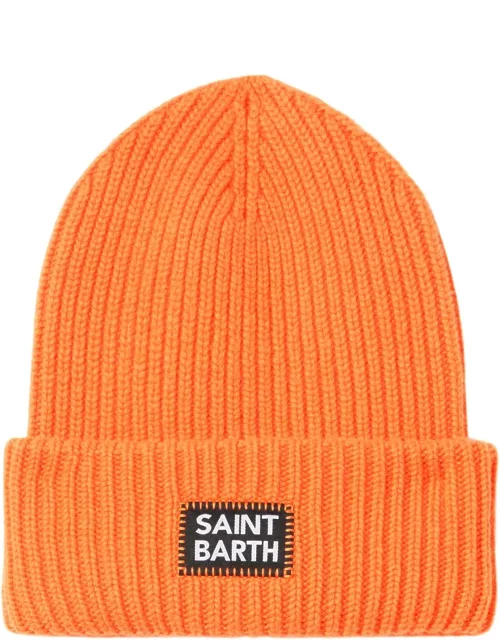 MC2 Saint Barth Man Fluo Orange Knit Beanie
