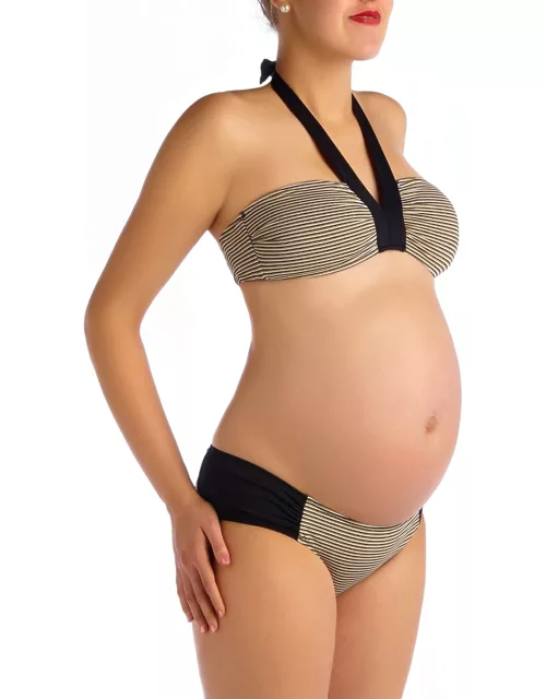 Maternity Palm Springs Knitted Stripe Two-Piece Bikini Swim Set