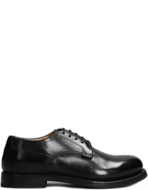 Silvano Sassetti Lace Up Shoes In Black Leather