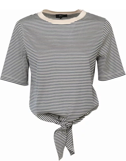 Fay Cotton T-shirt With Knot