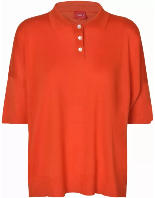 f cashmere Three-buttoned Polo Shirt