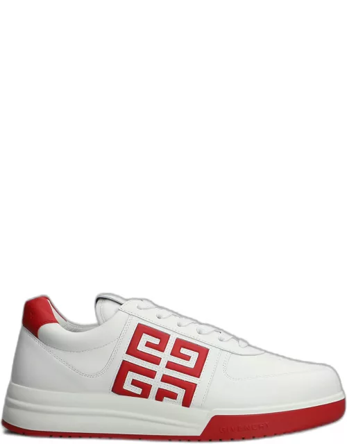 Givenchy G4 Low Sneakers In White Leather