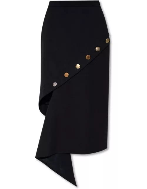 Alexander McQueen Wool Asymmetric Skirt