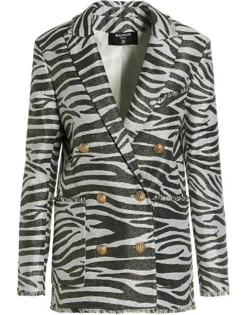 Balmain Zebra Double-breasted Jacket