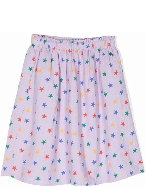 Bobo Choses Lilac Cotton Skirt