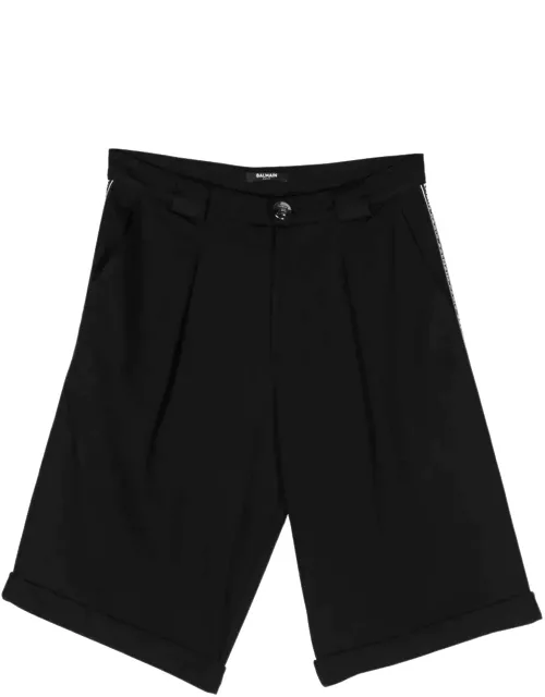 Balmain Black Bermuda Shorts Unisex