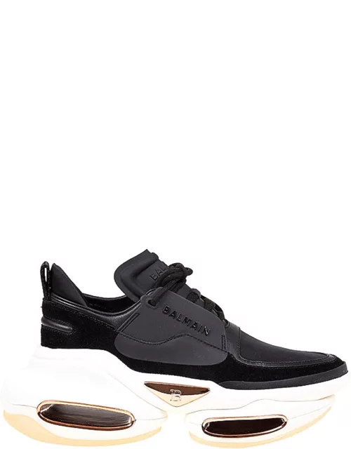 Balmain Leather And Fabric Sneaker