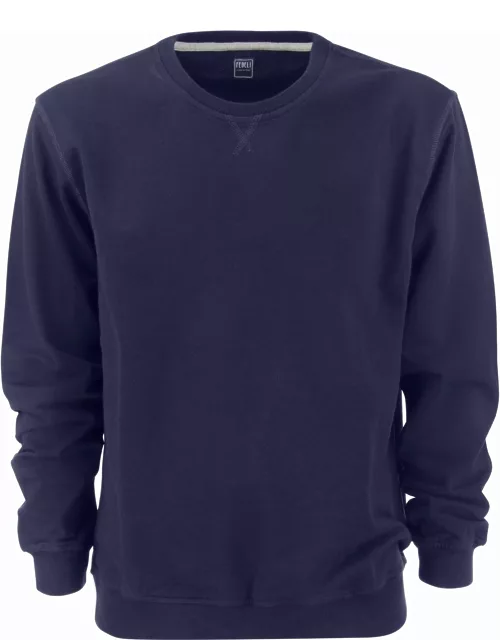 Fedeli Crew-neck Cotton Sweatshirt