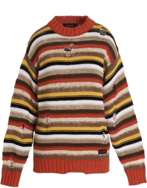Dsquared2 Multicolor Striped Sweater