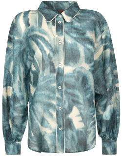 For Restless Sleepers Leaf Printed Shirt