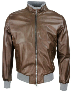 Barba Napoli Fox Model Nappa Leather Jacket With Cotton Lining