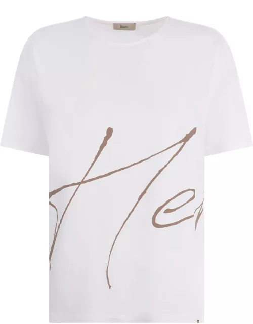 T-shirt Herno In Cotton Blend