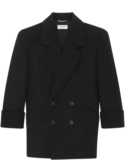 Saint Laurent Double-breasted Wool Coat