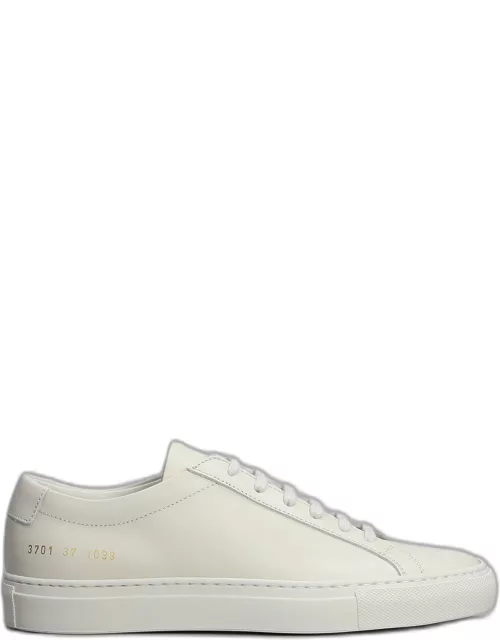Common Projects Originals Achilles Sneakers In Grey Leather