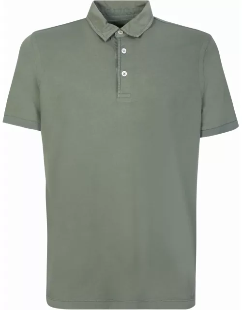 Original Vintage Style Military Green Polo Shirt