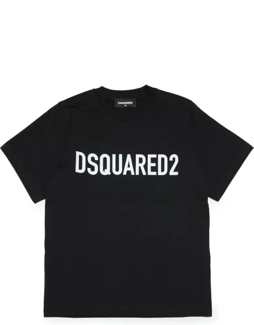 Dsquared2 D2t857u Slouch Fit-eco T-shirt Dsquared Black Organic Cotton T-shirt With Logo
