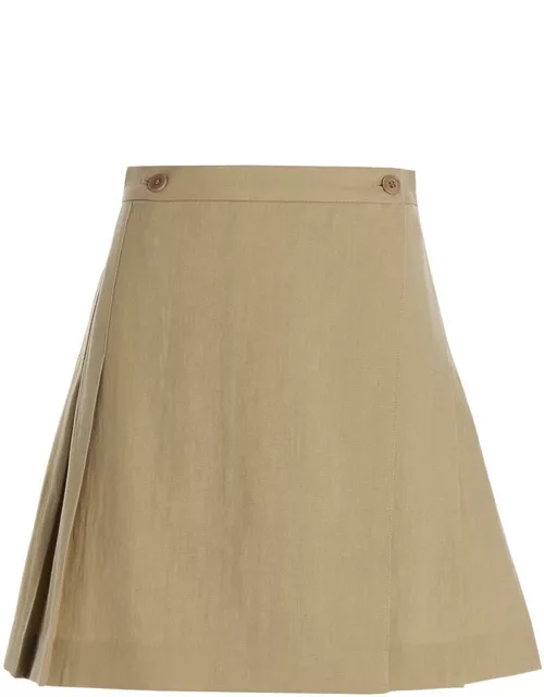Kenzo Pleated Wrap Skirt