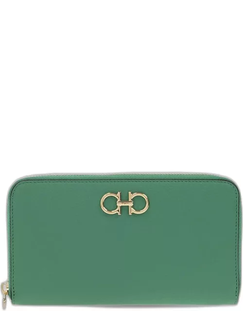 Ferragamo Leather Wallet With Logo