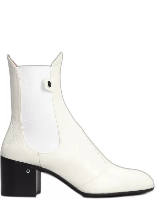 Laurence Dacade Low Heels Ankle Boots In White Leather