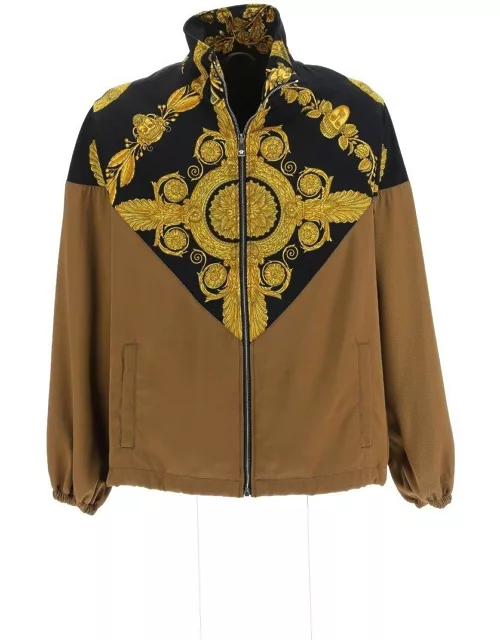 Versace Baroque Pattern Zip-up Track Jacket