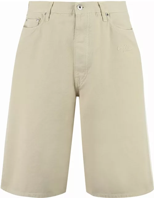 Off-White Cotton Bermuda Short