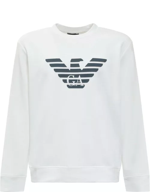 Emporio Armani Logo Print Long-sleeved Sweatshirt