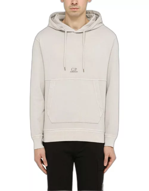 C.P. Company Flint Grey Hoodie With Embroidered Logo