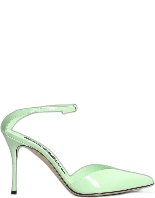 Sergio Rossi Pumps In Green Patent Leather
