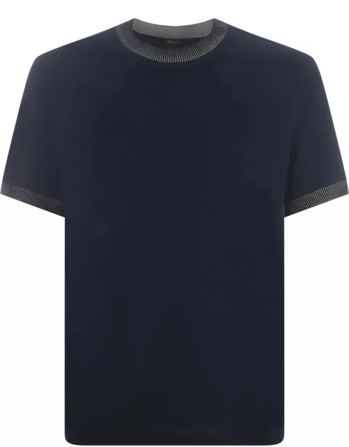 T-shirt Herno h In Cotton Jersey