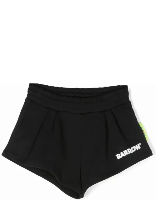 Barrow Black Shorts With Front And Back Logo