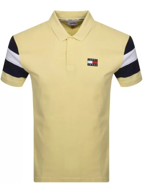 Tommy Jeans Logo Polo Shirt Yellow