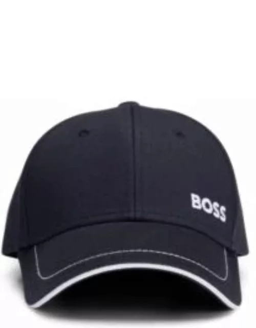 Cotton-twill cap with logo detail- Dark Blue Men's Cap