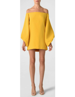 Stacey Off-The-Shoulder Balloon-Sleeve Mini Dres
