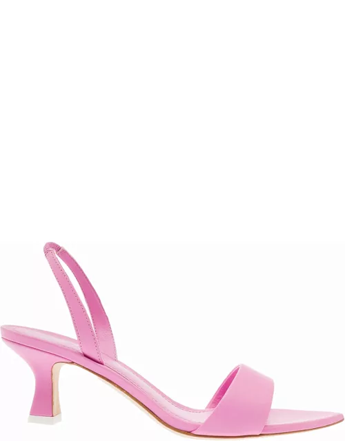 3JUIN orchid Pink Pointed Sandals In Leather Woman